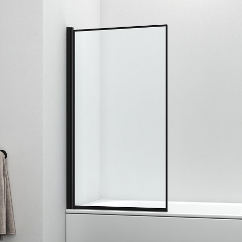 Шторка на ванну AVS Статика поворотная 80 профиль черный матовый, стекло прозрачное Шторка на ванну AVS Статика поворотная 80 профиль черный матовый, стекло прозрачное