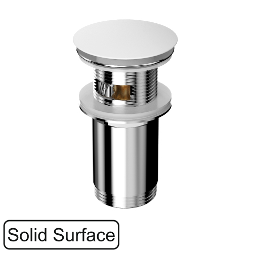 Донный клапан для умывальника, клик-клак (бел.мат) WHITECROSS Донный клапан для умывальника, клик-клак (бел.мат) WHITECROSS