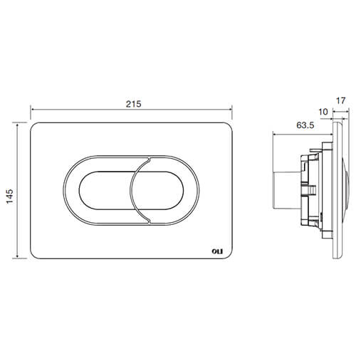 Кнопка смыва Salina OLI 640099 Кнопка смыва Salina OLI 640099