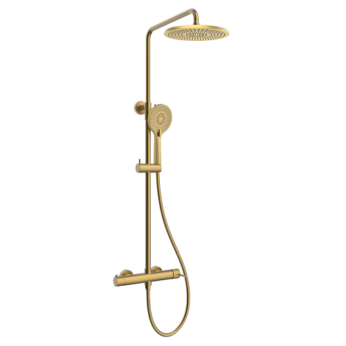 Душевая стойка AVS Pulse брашированное золото Душевая стойка AVS Pulse брашированное золото