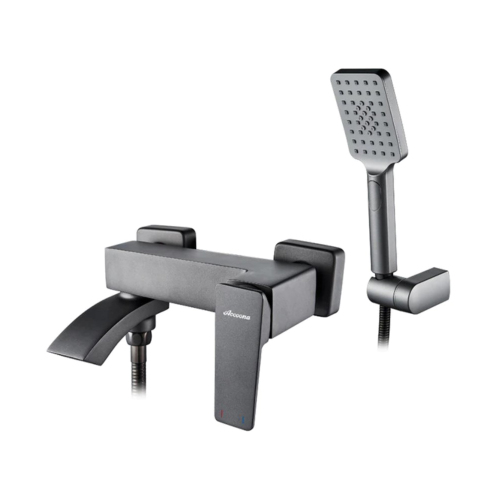 Смеситель для ванны с душем Accoona A63124AT графит матовый Смеситель для ванны с душем Accoona A63124AT графит матовый