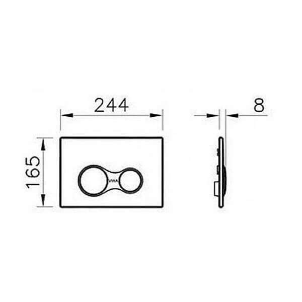 Кнопка смыва Sirius VitrA 740-0480 Кнопка смыва Sirius VitrA 740-0480