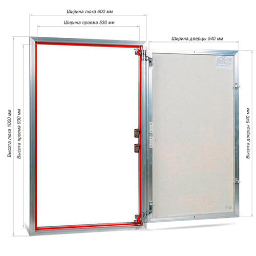 Люк под плитку 600х1000 Евроформат Практика ЕТР 60-100 Люк под плитку 600х1000 Евроформат Практика ЕТР 60-100