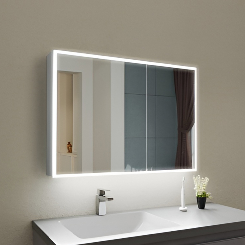 Зеркальный шкаф 800*700 LED ИК-датчик Антипар дверцы внутр ЗЕРКАЛЬНЫЕ Розетка ESBANO Зеркальный шкаф 800*700 LED ИК-датчик Антипар дверцы внутр ЗЕРКАЛЬНЫЕ Розетка ESBANO