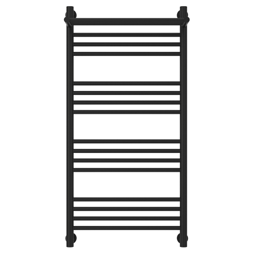 Полотенцесушитель водяной Сунержа Богема+ 50x100 с полкой, черный матовый Полотенцесушитель водяной Сунержа Богема+ 50x100 с полкой, черный матовый