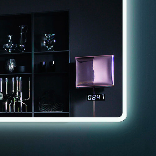 Зеркало 1000х800 Led антизапотевание часы Esbano ES-2073KDS Зеркало 1000х800 Led антизапотевание часы Esbano ES-2073KDS