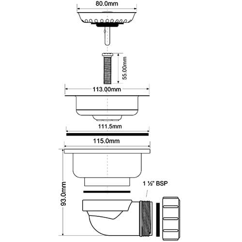 Выпуск для сифона угловой McALPINE MRSKW7E Выпуск для сифона угловой McALPINE MRSKW7E