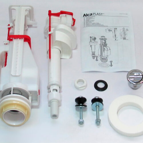 Арматура для унитаза 1/2 двойной смыв кнопка Alcaplast SA08S Арматура для унитаза 1/2 двойной смыв кнопка Alcaplast SA08S