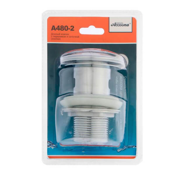 Донный клапан Accoona A480-2 хром Донный клапан Accoona A480-2 хром
