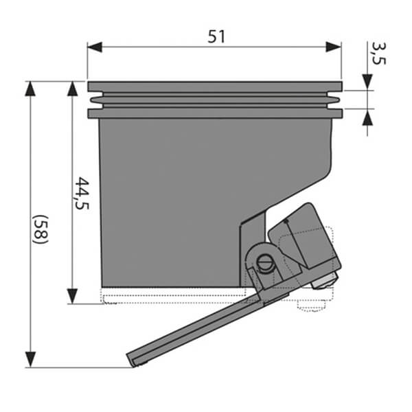 Гидрозатвор комб для желоба APZ-S9 и APZ13 AlcaPlast P144 Гидрозатвор комб для желоба APZ-S9 и APZ13 AlcaPlast P144