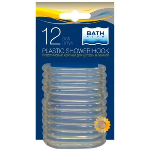 AK-04 Кольца для штор (12шт) прозрачные BATH PLUS AK-04 Кольца для штор (12шт) прозрачные BATH PLUS