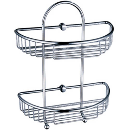 Полка AVS 880329 2-х ярусная, хром Полка AVS 880329 2-х ярусная, хром