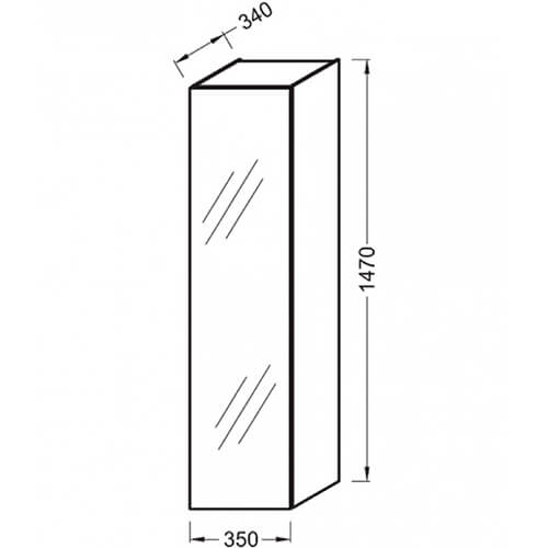 Пенал 1470х350 Odeon Up Jacob Delafon EB873-N18 Пенал 1470х350 Odeon Up Jacob Delafon EB873-N18