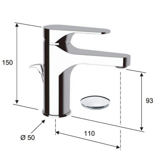 Смеситель для раковины Remer Class line L10 хром Смеситель для раковины Remer Class line L10 хром