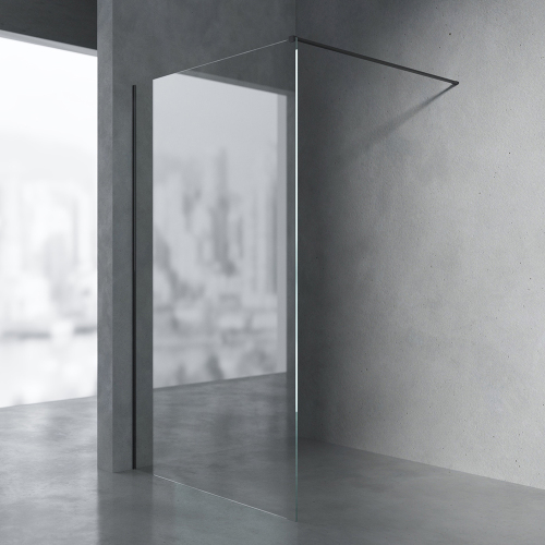 Душевая перегородка AVS Walk In 110 см профиль черный, стекло прозрачное Душевая перегородка AVS Walk In 110 см профиль черный, стекло прозрачное