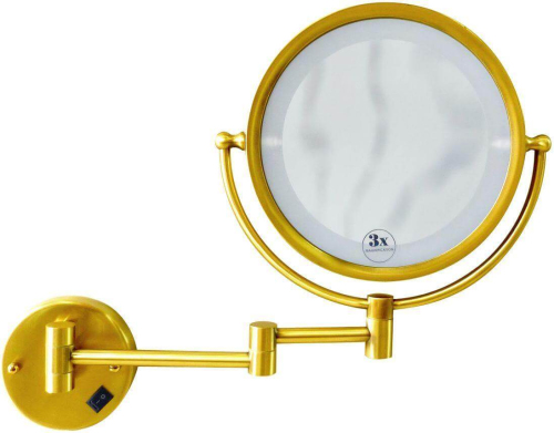 503 Зеркало косметическое настенное с подсветкой (3Х) золото Medici BOHEME 503 Зеркало косметическое настенное с подсветкой (3Х) золото Medici BOHEME