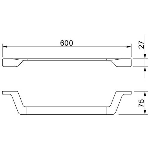 Полотенцедержатель AVS Illusion, 60 см, хром
