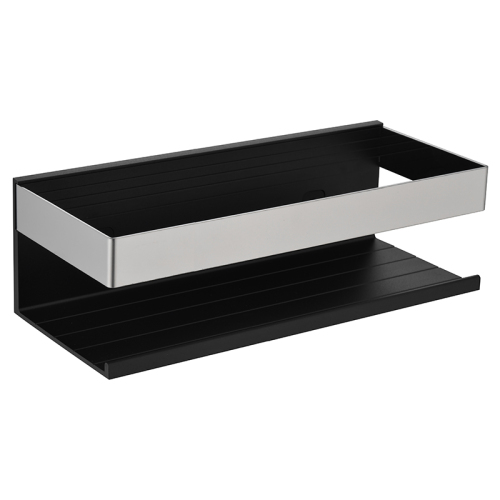 Полка AVS Hilla, 25 см, черный матовый/хром Полка AVS Hilla, 25 см, черный матовый/хром