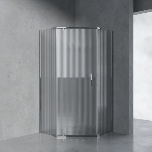 Душевой уголок AVS Трапеция 90x90 профиль хром, стекло рифленое Душевой уголок AVS Трапеция 90x90 профиль хром, стекло рифленое