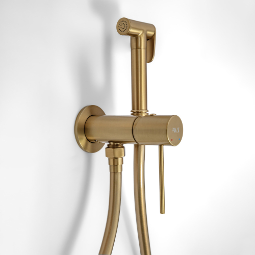 Гигиенический душ со смесителем AVS Slimmer брашированное золото Гигиенический душ со смесителем AVS Slimmer брашированное золото