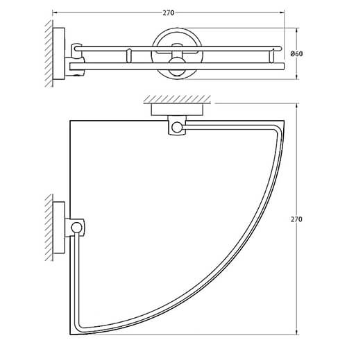 Полка угловая Elite Classic C012 Полка угловая Elite Classic C012