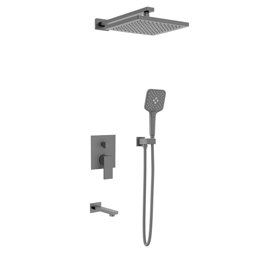 Душевой комплект AVS Cube 4в1 оружейная сталь Душевой комплект AVS Cube 4в1 оружейная сталь