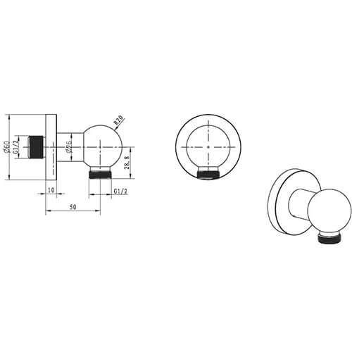 Шланговое подключение золото Sferica Migliore ML.RIC-30.300.DO Шланговое подключение золото Sferica Migliore ML.RIC-30.300.DO