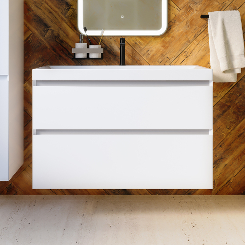 Тумба с раковиной AVS Гармония 100 белая (раковина 02 белая глянцевая) Тумба с раковиной AVS Гармония 100 белая (раковина 02 белая глянцевая)