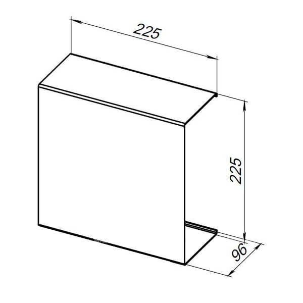 Полка 225x225x96 Магнум Aquanet 302223 Полка 225x225x96 Магнум Aquanet 302223