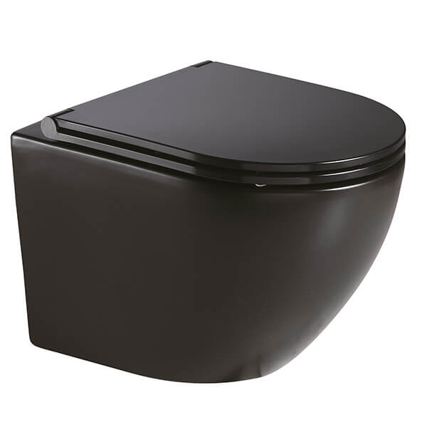 Унитаз подвесной AVS Сити безободковый, черный матовый Унитаз подвесной AVS Сити безободковый, черный матовый