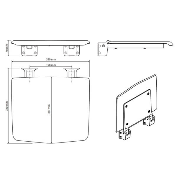 Сиденье для душа Hotel Bemeta 203125074 Сиденье для душа Hotel Bemeta 203125074