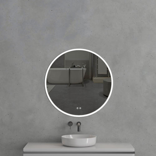 Зеркало с подсветкой AVS TU 80 см, антипар, белое Зеркало с подсветкой AVS TU 80 см, антипар, белое