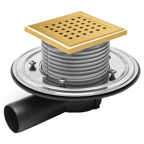 Душевой трап MCH Chudej 12х12 Gate, золото Душевой трап MCH Chudej 12х12 Gate, золото