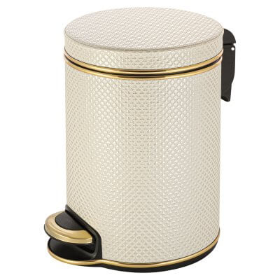 Ведро для мусора 5л БЕЛОЕ/ЗОЛОТО GERALIS Ведро для мусора 5л БЕЛОЕ/ЗОЛОТО GERALIS