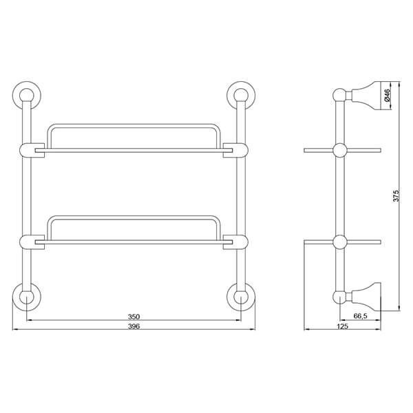 Полка 35 см Gialetta Veragio VR.GIL-6412.BR Полка 35 см Gialetta Veragio VR.GIL-6412.BR