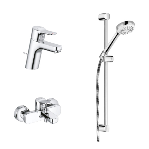 Душевой комплект 3в1 Kludi Pure&Easy 376850565 хром Душевой комплект 3в1 Kludi Pure&Easy 376850565 хром
