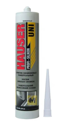 Герметик силиконовый Универсальный Hauser UNI бесцветный (260 мл;24шт) Герметик силиконовый Универсальный Hauser UNI бесцветный (260 мл;24шт)