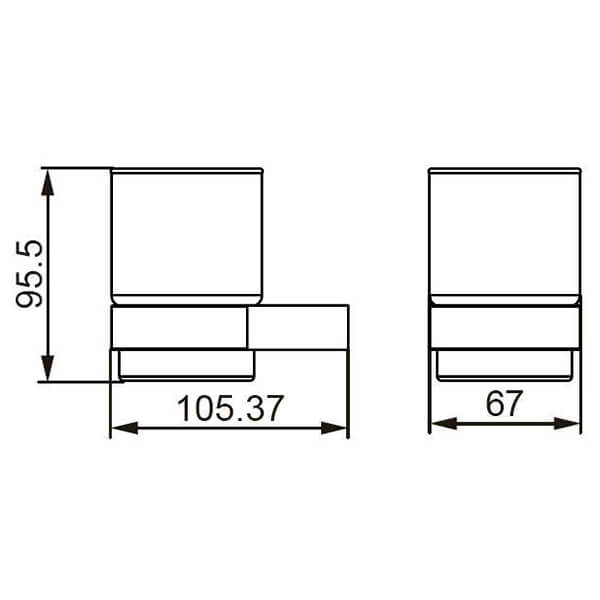 Стакан подвесной Aquanet 5684MB Стакан подвесной Aquanet 5684MB
