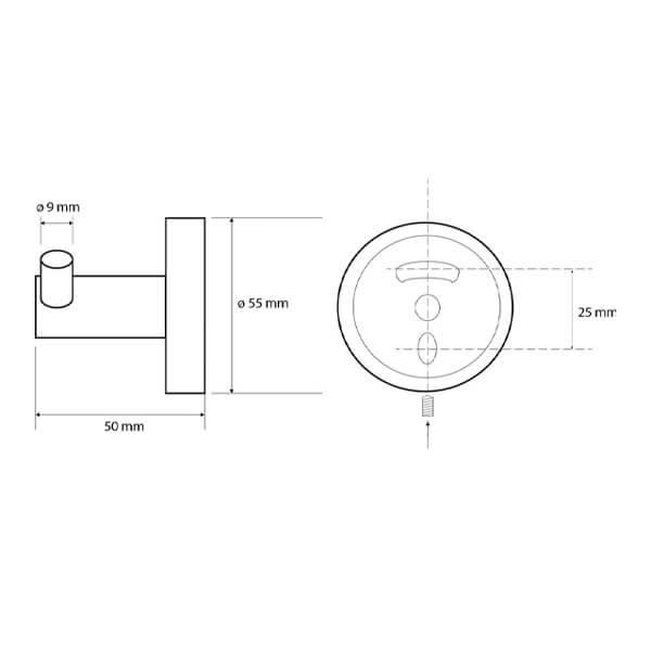 Крючок White Bemeta 104106034 Крючок White Bemeta 104106034