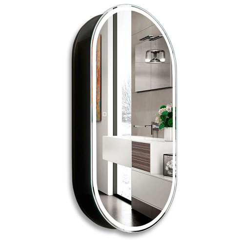 Зеркальный шкаф 50x100 AVS 815-SH/B/5001000/LED/S/Р Зеркальный шкаф 50x100 AVS 815-SH/B/5001000/LED/S/Р