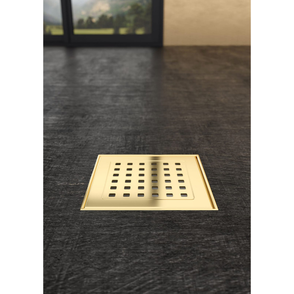 Душевой трап MCH Chudej 12х12 Gate, золото Душевой трап MCH Chudej 12х12 Gate, золото