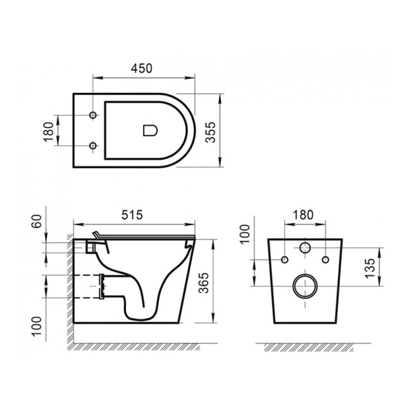 Унитаз подвесной BelBagno Flay-R BB053CHR+BB2111SC безободковый, белый Унитаз подвесной BelBagno Flay-R BB053CHR+BB2111SC безободковый, белый