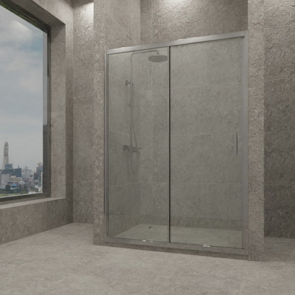 Душевая дверь в нишу AVS Вектор 140 см профиль хром, стекло прозрачное Душевая дверь в нишу AVS Вектор 140 см профиль хром, стекло прозрачное