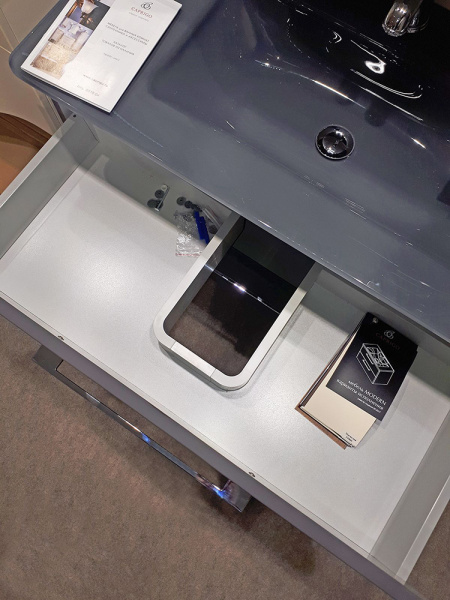 Тумба 1000 2ящ подвес + раковина OW15 стекл Графит ACCORD CAPRIGO Тумба 1000 2ящ подвес + раковина OW15 стекл Графит ACCORD CAPRIGO