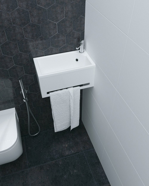 Панель с раковиной Marka One Tiny XS Mini 39x22 R белая Панель с раковиной Marka One Tiny XS Mini 39x22 R белая