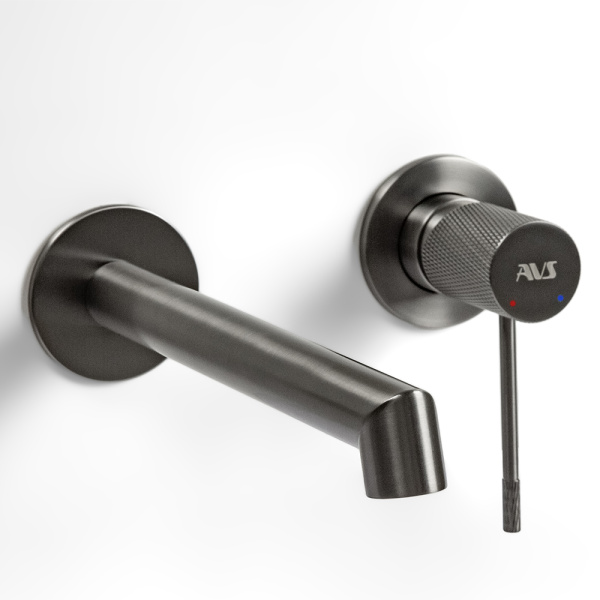 Смеситель для раковины AVS Seeme с внутренней частью, оружейная сталь Смеситель для раковины AVS Seeme с внутренней частью, оружейная сталь