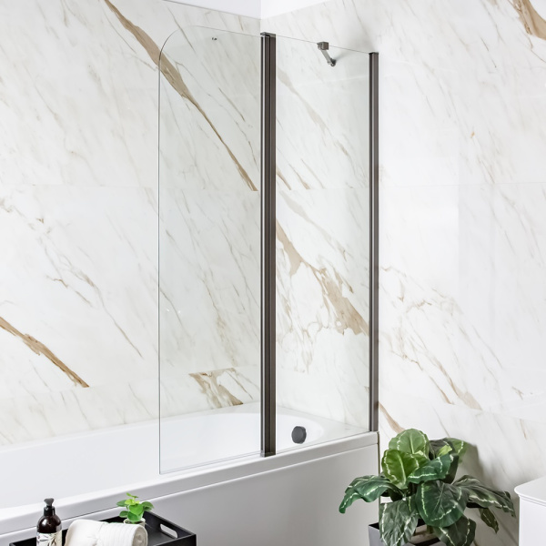 Шторка на ванну AVS Асти Дуо 100 см правая профиль оружейная сталь, прозрачное стекло Шторка на ванну AVS Асти Дуо 100 см правая профиль оружейная сталь, прозрачное стекло