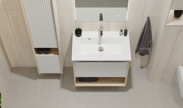 Тумба с раковиной Jorno Tossony 70 сонома светлая