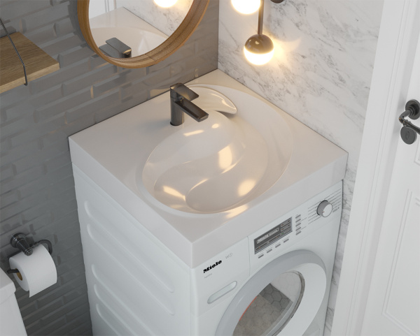 Раковина Madera Buta 4627173210348 60x60 белая с кронштейнами Раковина Madera Buta 4627173210348 60x60 белая с кронштейнами