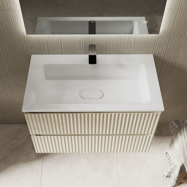 Тумба с раковиной RAVAL Coste 80 светло-коричневая